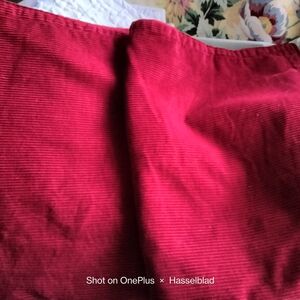 Ralph Lauren Burgundy Red Corduroy Pillow Shams Standard